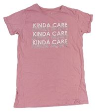 Ružové tričko s nápismi Primark