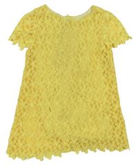 Žlté čipkové šaty