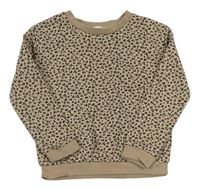 Béžovo-čierna mikina s leopardím vzorom M&S