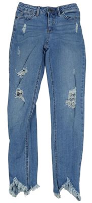Světlemodré skinny rifle s prošoupáním Matalan