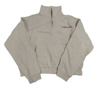 Béžová crop mikina s nápisom Tom Tailor