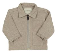 Béžová propínací mikina s límečkem River Island