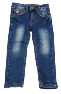 Tmavomodré skinny rifle