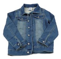 Tmavomodrá tepláková riflová bunda Topolino