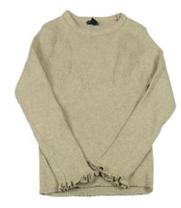 Béžový rebrovaný ľahký sveter Kiabi