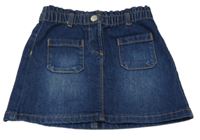 Tmavomodrá rifľová sukňa