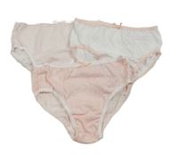 3set - 3x růžovo-bílé kalhotky s mašličkou Primark