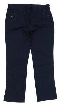 Tmavomodré nohavice s gombíkmi