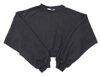 Antracitová crop mikina H&M
