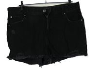 Dámské černé riflové roztřepené kraťasy Primark 