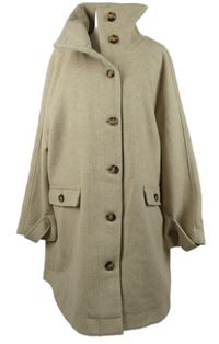 Dámsky béžový vlnený kabát MyOwn