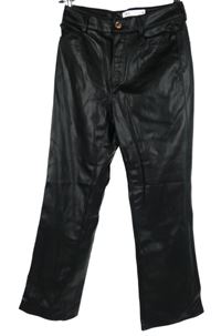Dámské černé koženkové kalhoty Zara 