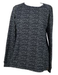 Dámské tmavomodro-bílé vzorované úpletové triko S´Questo 