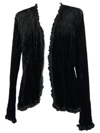 Dámský černý sametový kabátek M&S