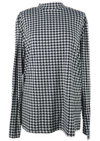 Dámské bílo-černé vzorované triko 