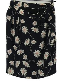 Dámska čierna kvetovaná sukňa Hallhuber