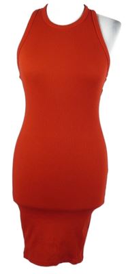 Dámske červené rebrované šaty FB Sister