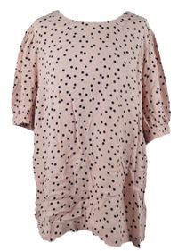 Dámská světlerůžovo-černá puntíkovaná halenka M&S
