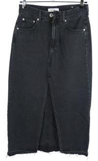 Dámská černá riflová midi pouzdrová sukně Pull&Bear
