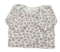 Biele tričko s leopardím vzorom Ergee