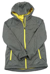 Sivo-žltá softshellová bunda s kapucňou Crivit