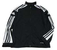 Čierno-biela športová prepínaci mikina s logom Adidas