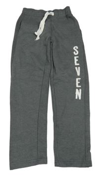 Šedé tepláky s nápisem Blue seven