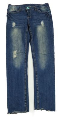 Tmavomodré 7/8 skinny rifle Y.F.K.