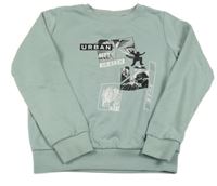 Svetlomodrá mikina s potlačou Alive