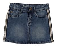 Tmavomodrá rifľová sukňa s proužkem Garcia