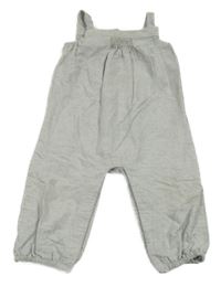 Světlešedé třpytivé podšité kalhoty