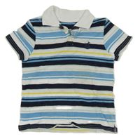 Modro-bílo-žluté pruhované polo tričko C&A