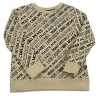 Béžová mikina s nápismi Next