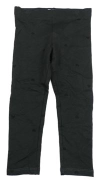 Antracitové legíny so srdiečkami H&M