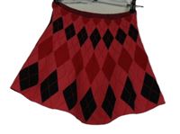 Dámska ružová károvaná pletená kolová sukňa Primark