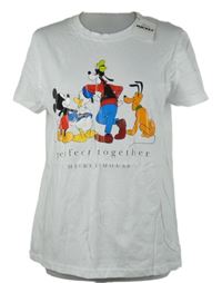 Nové - Dámske biele tričko s Mickeym Disney
