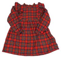 Červené kostkované flanelové šaty Next