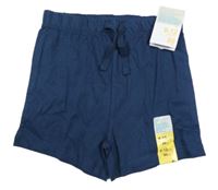 Nové - Tmavomodré bavlnené kraťasy Primark