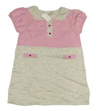 Sivo-ružové pletené šaty H&M