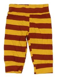 Mahagónovo-žlté pruhované tepláky