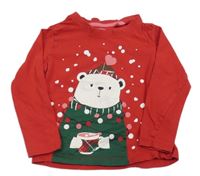 Červené tričko s medvedíkom Lupilu