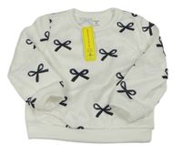 Biela mikina s mašličkami Shein