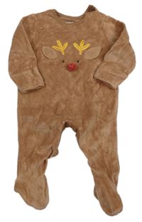 Hnědý sametový overal se sobem M&S