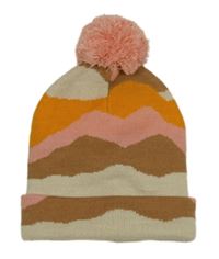 Béžovo-oranžovo-růžová čepice s bambulí H&M