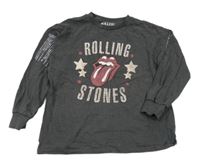 Tmavošedé triko s nápisem - The Rolling Stones Next