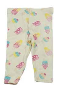 Smotanové rebrované legíny s nanuky Ergee