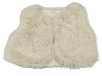 Smotanová kožušinová podšitá vesta George