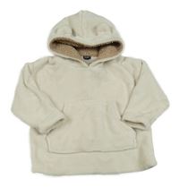 Svetlobéžová chlpatá mikina s kapucňou Kiabi