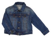 Tmavomodrá rifľová bunda