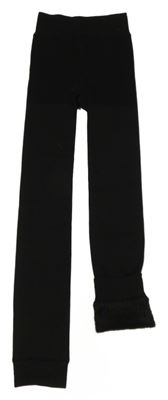 Černé punčochové thermo legíny Yigga